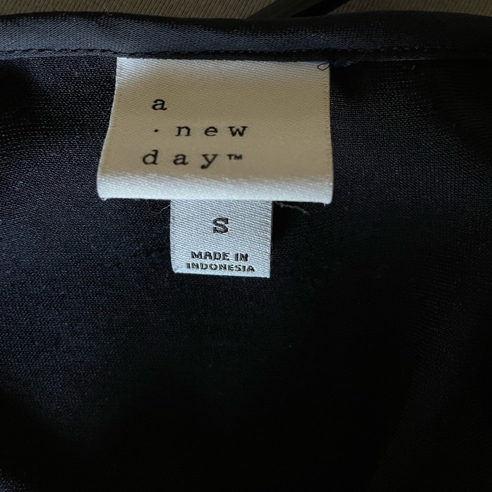 Black satin slip style dress. Size Small.